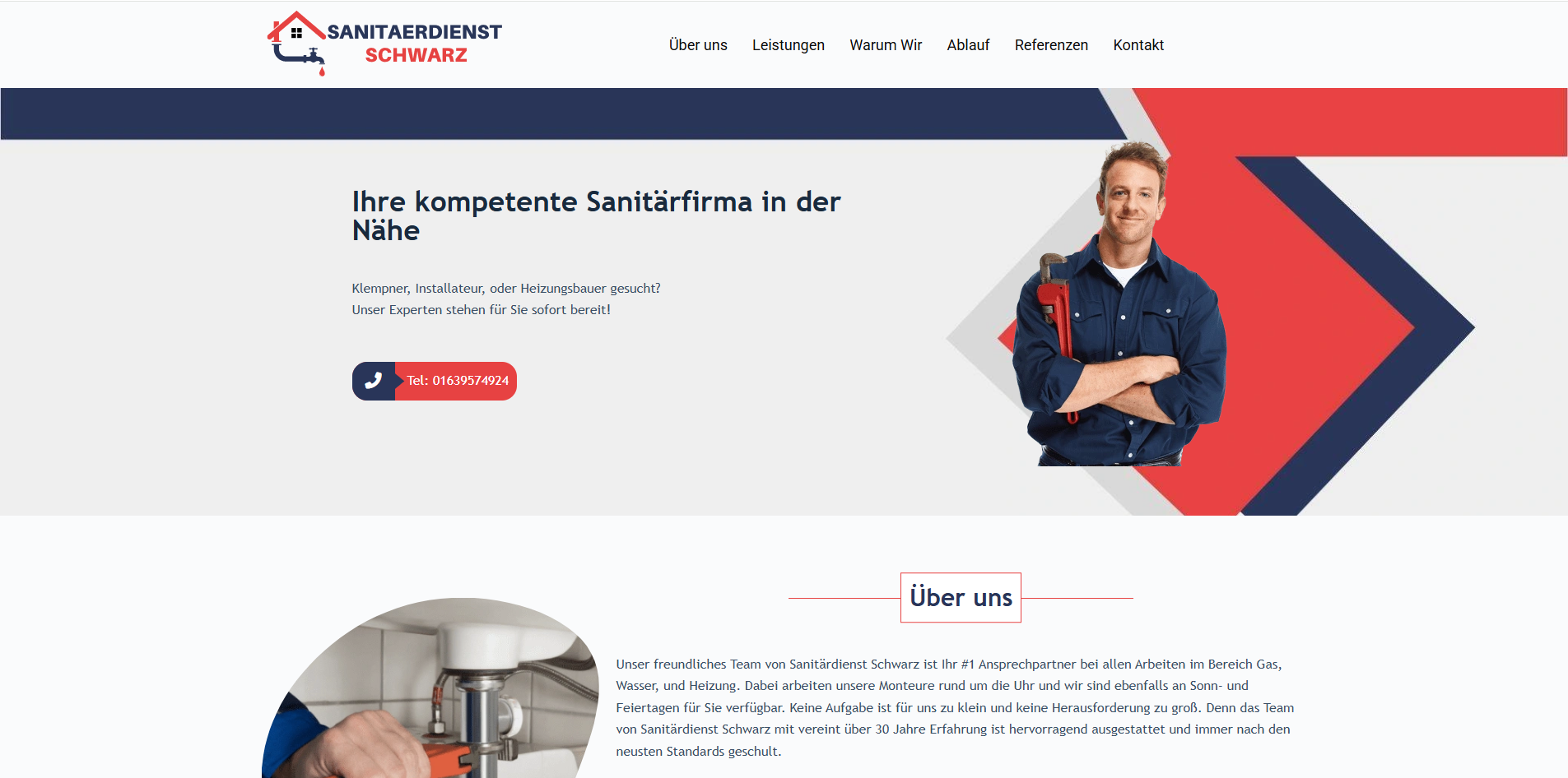 Sanitärdienst Schwarz Kampagne